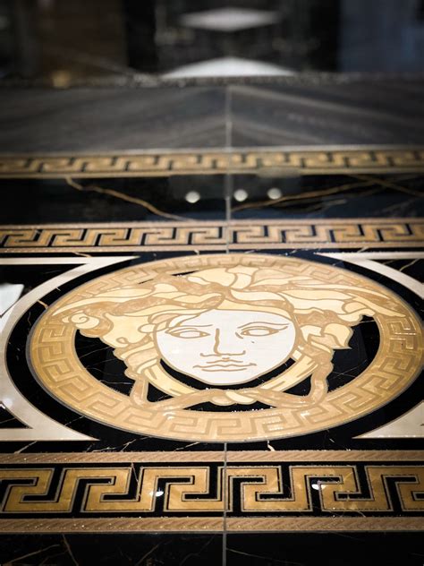 scritta versace in ceramica|gianni versace tiles.